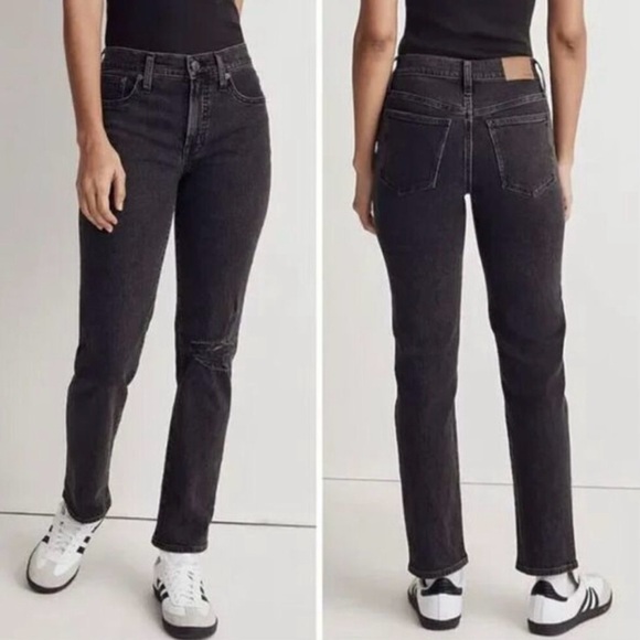 Madewell The Mid-Rise Perfect Vintage Jeans in Rosella Wash: Ripped Edition - Picture 1 of 9